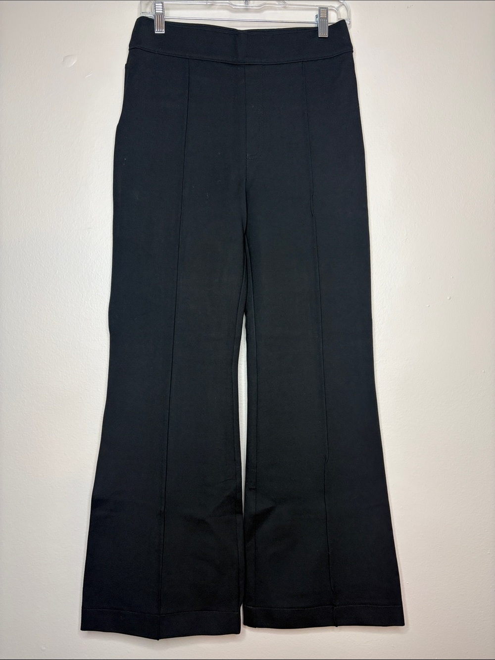 SPANX The Perfect Pant Hi-Rise Ponte Flare Black M Petite (28” Inseam)